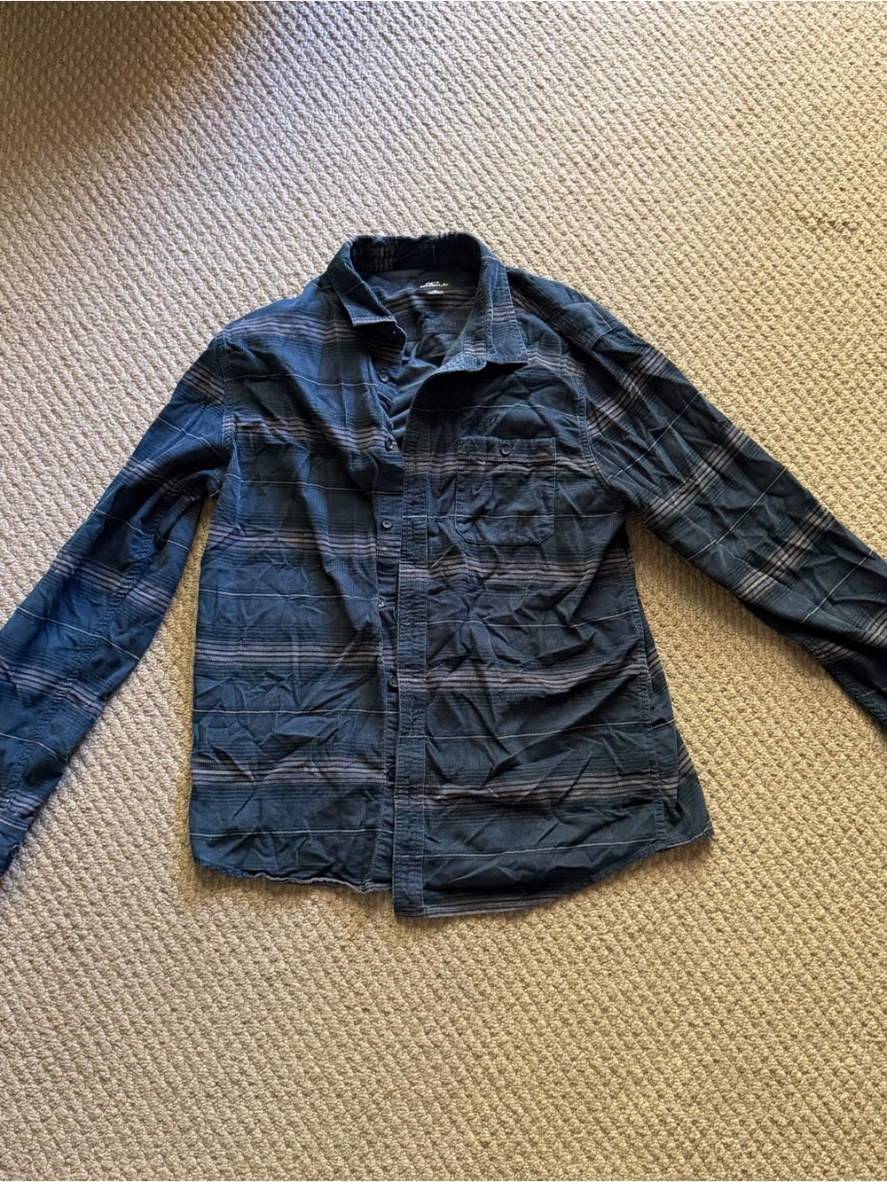 Men's O’Neill Dark Blue Plaid Button-Up Flannel